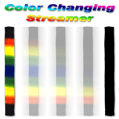 Multicolor Silk Streamer 4 inch by 50 feet by Magic by Gosh 